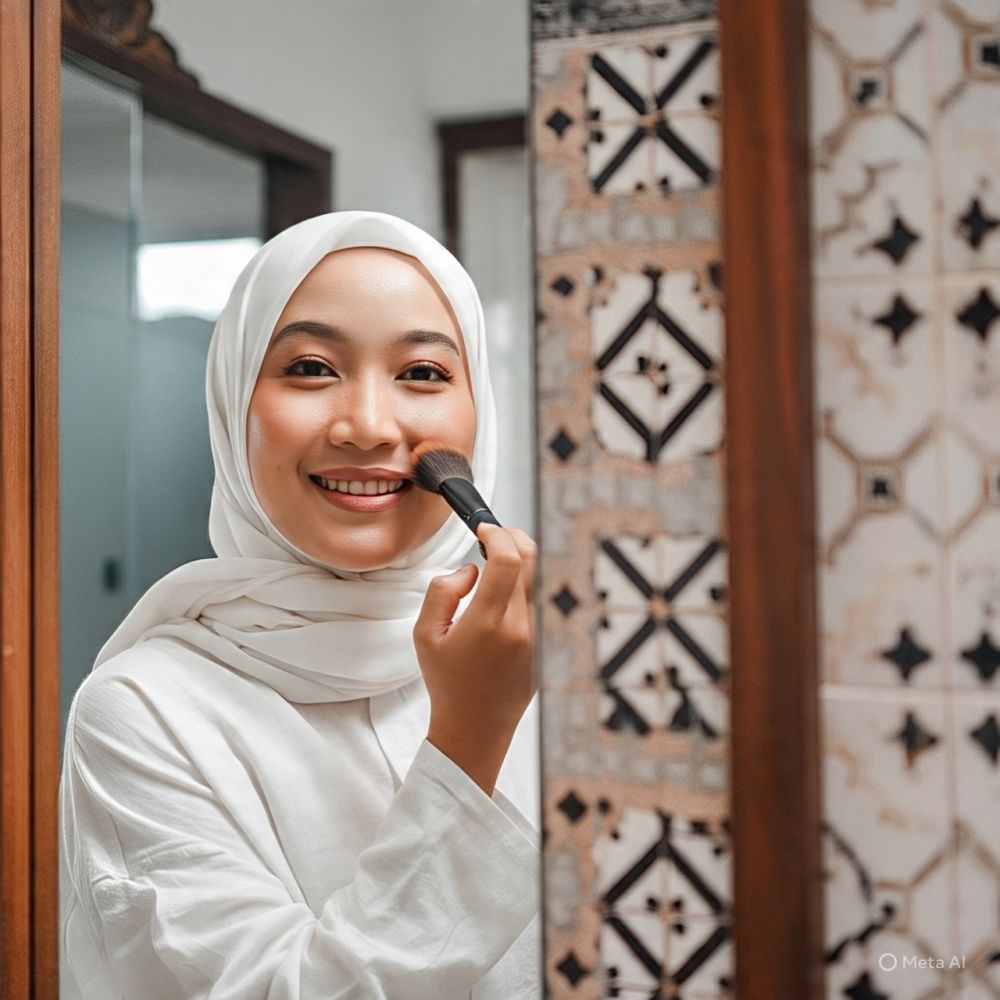 10 Tips makeup Idul Adha anti luntur 2025, tetap glowing meski cuaca panas