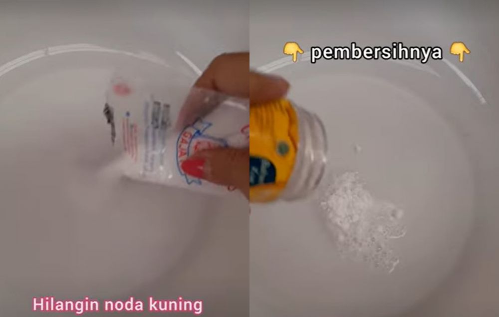 Noda kuning di celana jeans tak perlu disikat kuat, bersihkan saja pakai 2 bahan dapur