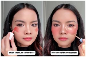 Kerap jadi base makeup, cewek ini jajal hacks pakai concealer setelah blush on, hasilnya menakjubkan