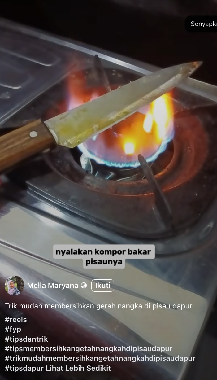 Cara termudah bersihkan getah nangka di pisau, modal tisu dan teknik ini semua beres