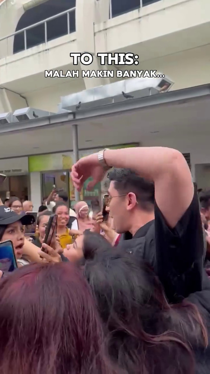 9 Potret riuh Verrell Bramasta saat liburan di Singapura dikerumuni fans, tiba-tiba dicium emak-emak