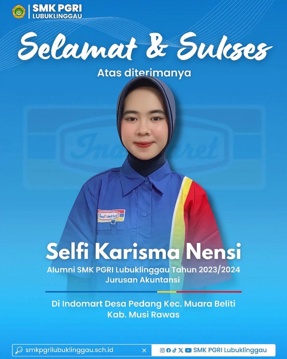 Viral SMK  di Sumsel beri apresiasi siswanya yang telah lulus kini bekerja di minimarket