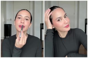 Tak sekadar dipulas, cara Pevita Pearce pakai lipstik ini bikin bibir tampak plumpy dan glossy