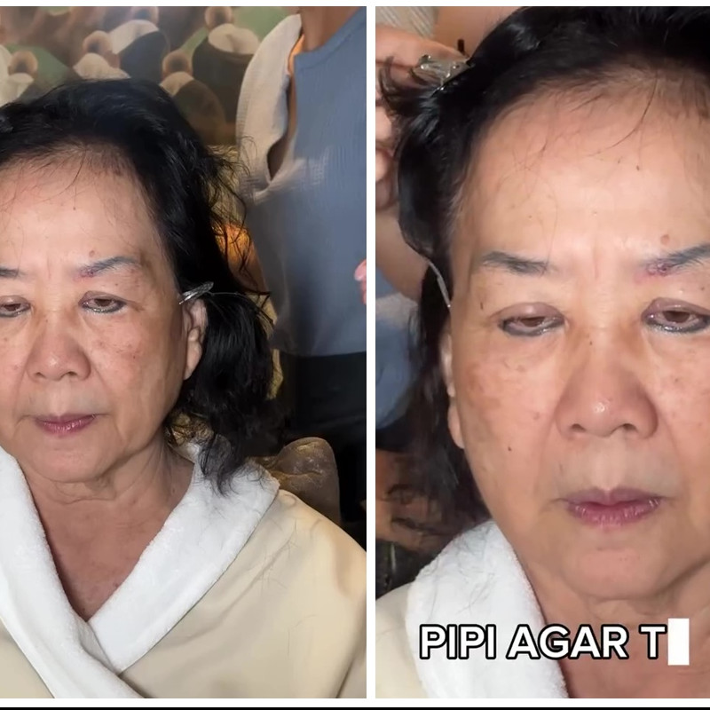 Tampak lebih muda 20 tahun, transformasi nenek-nenek dirias glamor ini jadi fresh tanpa smile line