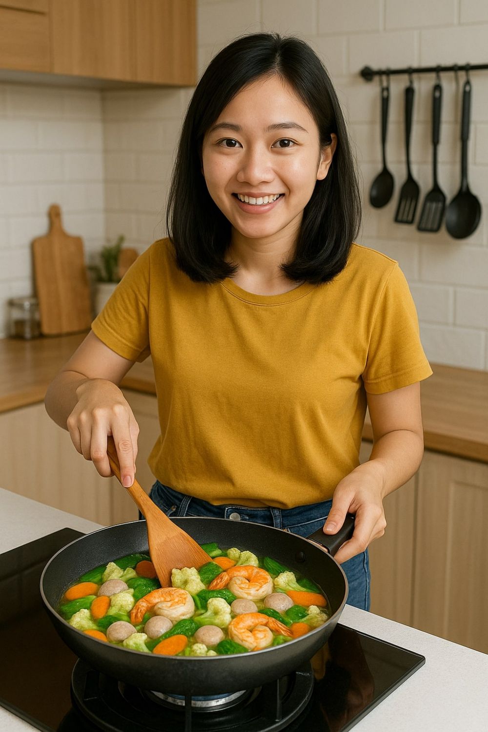 7 Resep capcay kuah dengan bakso dan udang, cita rasa yang bikin makan nggak ngebosenin