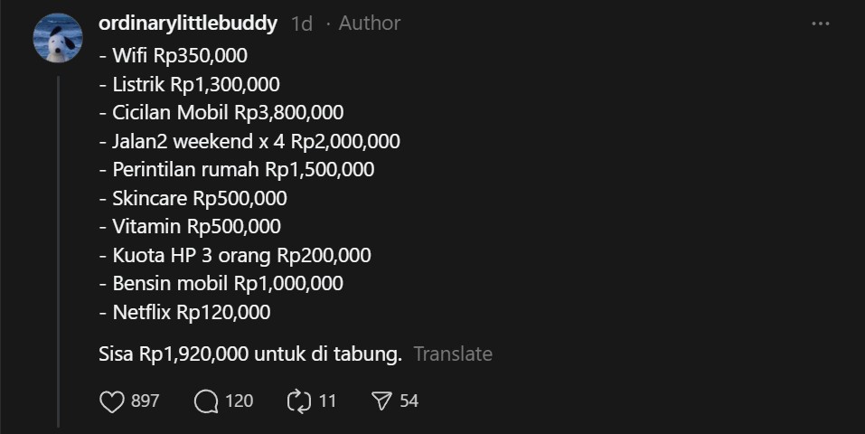 Hidup di Jakarta gaji 2 digit, pasutri ini bongkar pengeluaran tiap bulan, cuma bisa nabung 1 jutaan
