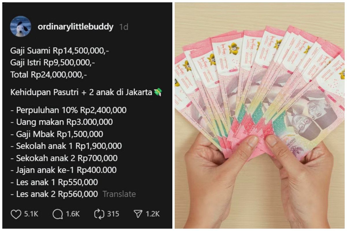 Hidup di Jakarta gaji 2 digit, pasutri ini bongkar pengeluaran tiap bulan, cuma bisa nabung 1 jutaan