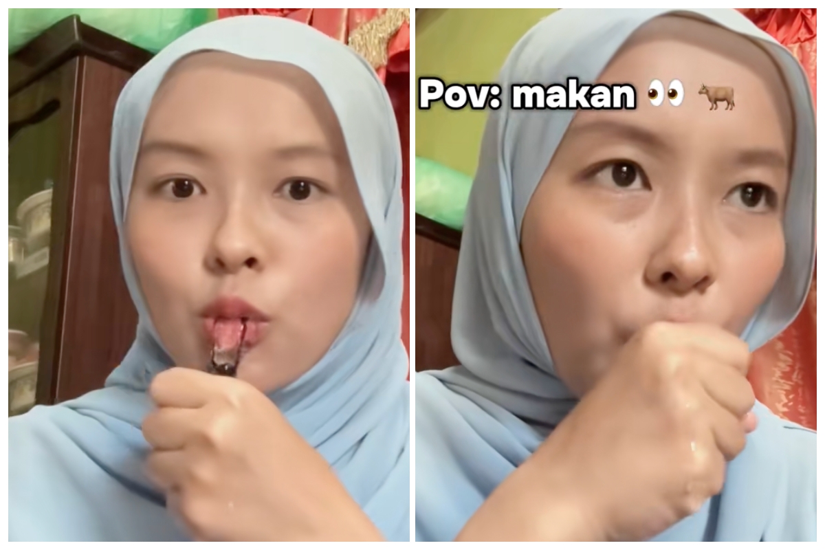 Cewek ini santai banget makan bola mata sapi mentah, teksturnya serasa jeli