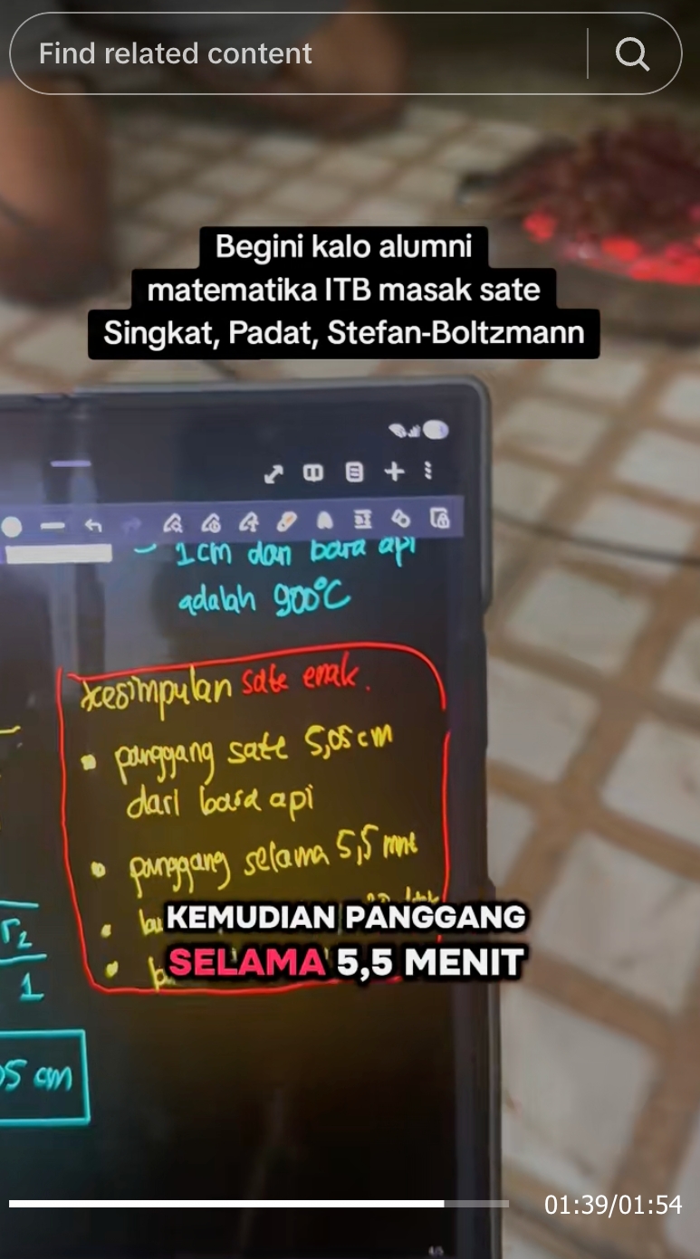 Gokil! Sate matang sempurna berkat rumus fisika ala alumni ITB ini, tapi bikin orang lain puyeng