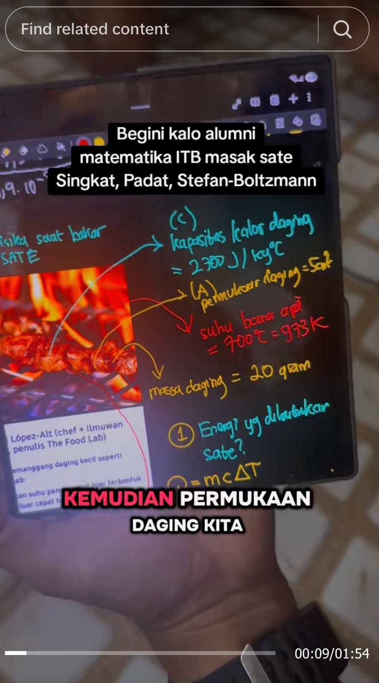 Gokil! Sate matang sempurna berkat rumus fisika ala alumni ITB ini, tapi bikin orang lain puyeng