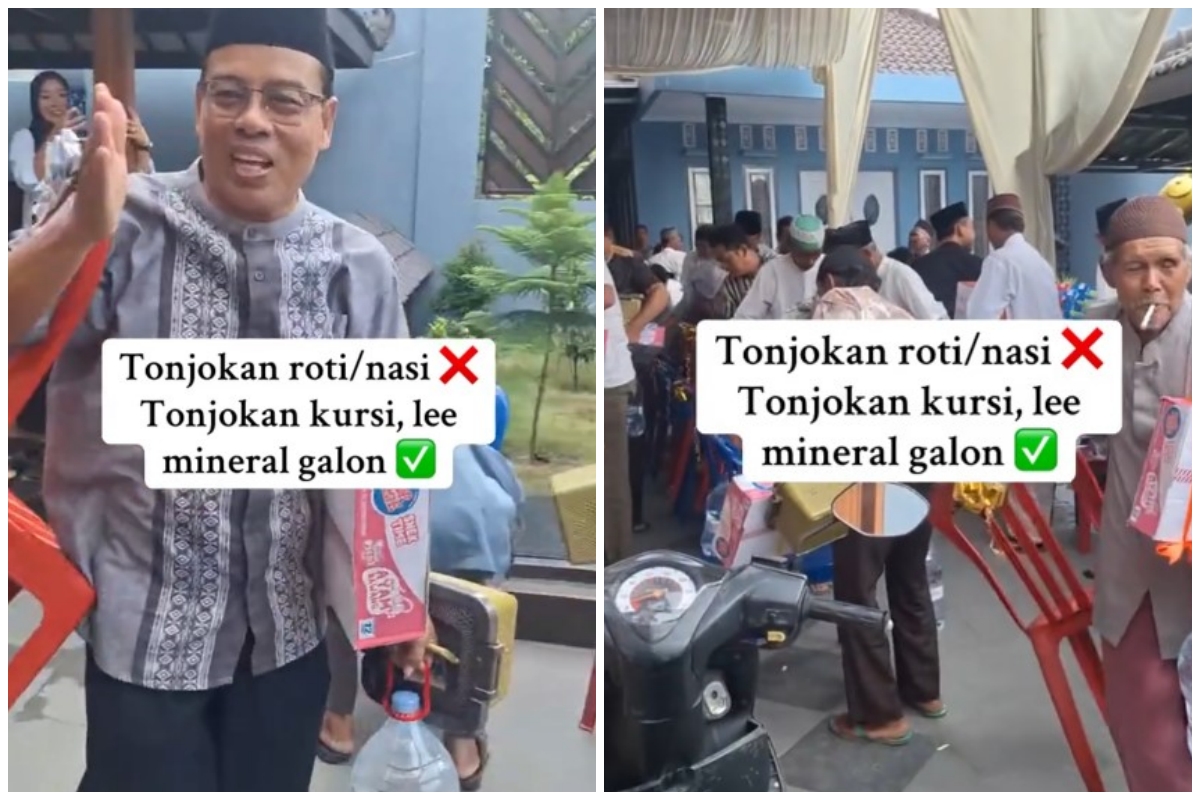Beda dari nikahan biasa, hajatan di Cirebon ini suvenirnya kursi plastik, 5 potretnya bikin ngakak