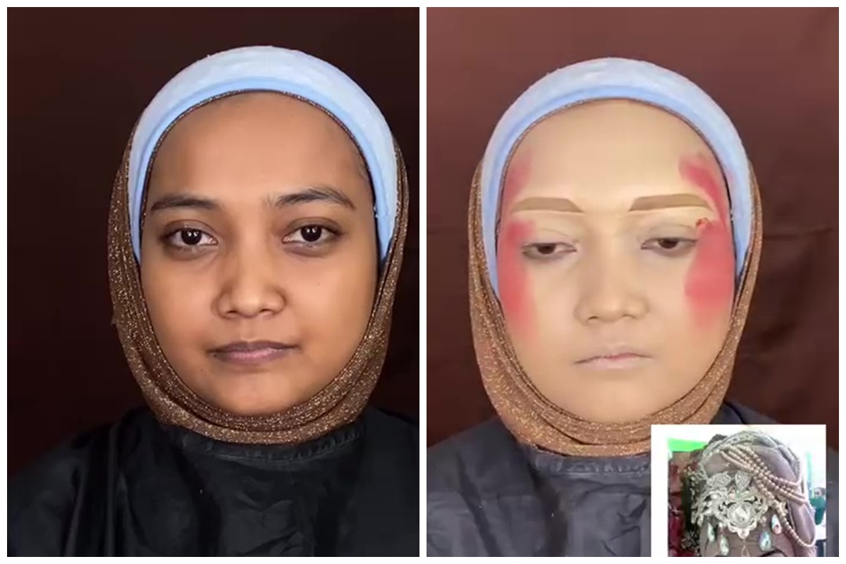 Complexion tampak ngeblok di awal, perubahan cewek dirias classic elegan ini endingnya bikin melongo