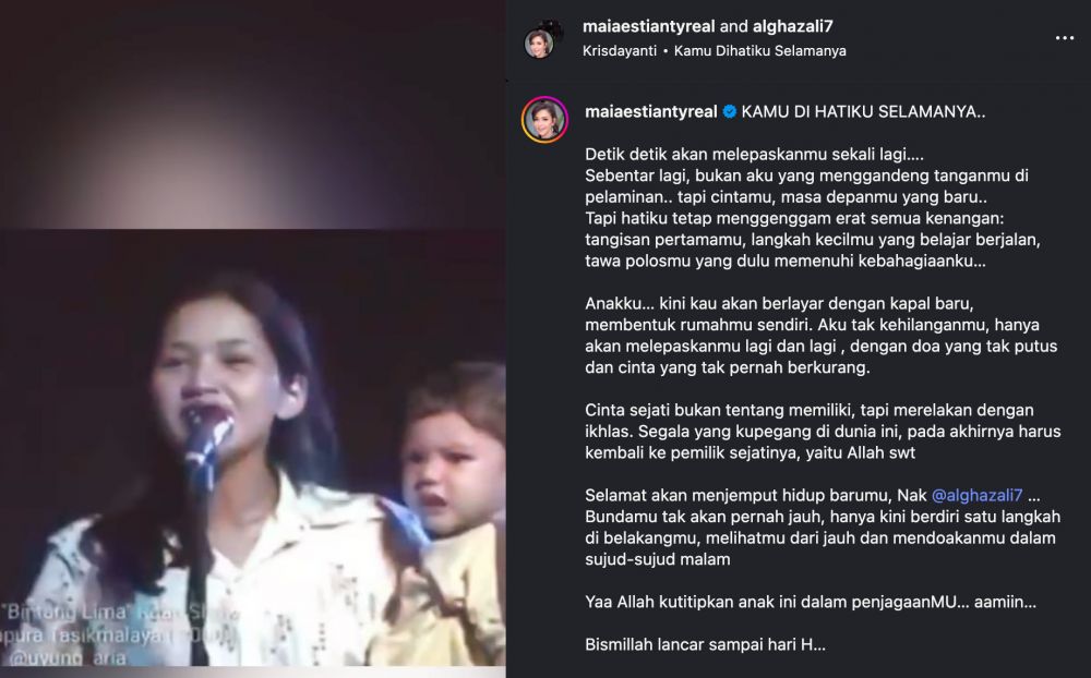 Maia Estianty sampaikan pesan haru jelang pernikahan Al Ghazali: Kamu di hatiku selamanya