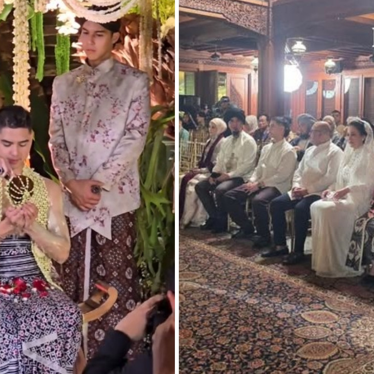 Jadi momen langka, ini 7 potret Maia Estianty duduk berdekatan dengan Mulan Jameela di siraman Al