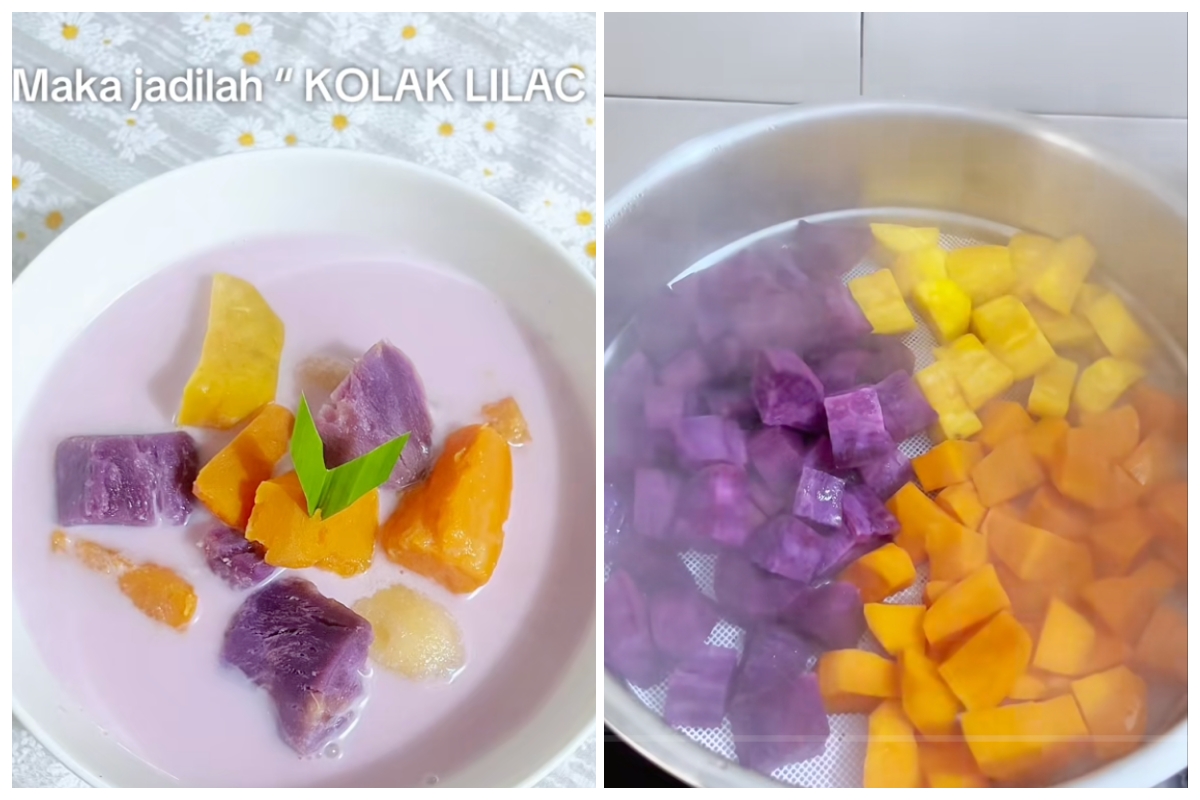 Cara benar masak kolak ubi warna-warni, jangan lakukan ini kalau ogah kuahnya berubah warna