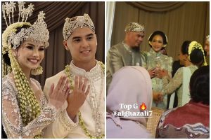 5 Potret Maia Estianty dan Ahmad Dhani antar Al Ghazali ke pelaminan, kesampingkan konflik demi anak