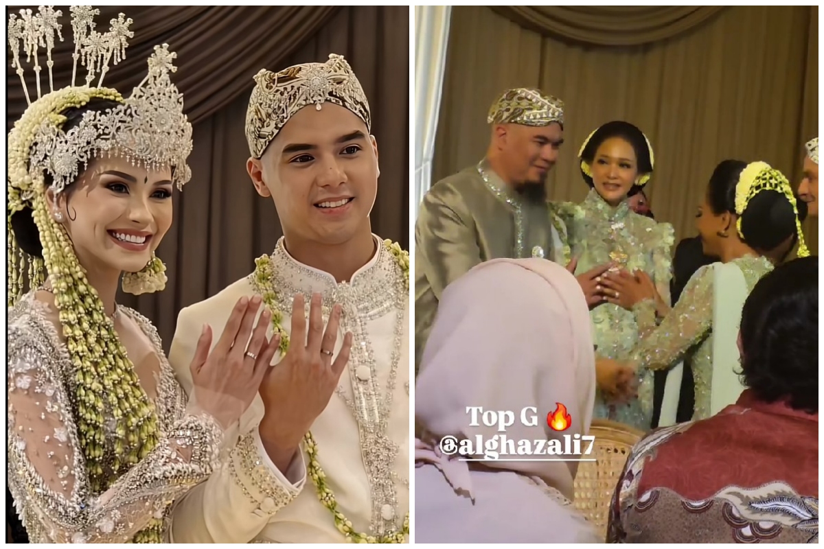 5 Potret Maia Estianty dan Ahmad Dhani antar Al Ghazali ke pelaminan, kesampingkan konflik demi anak