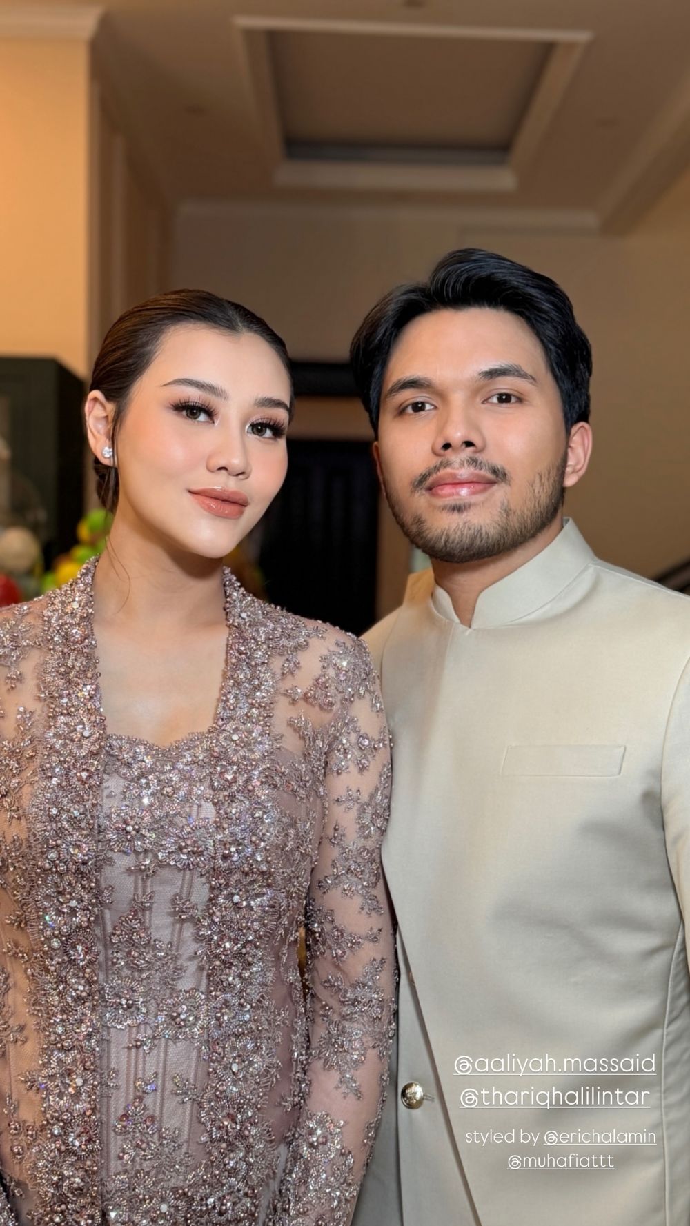 Baru tidur 2 jam, intip detail makeup Aaliyah Massaid saat hadiri nikahan Al Ghazali