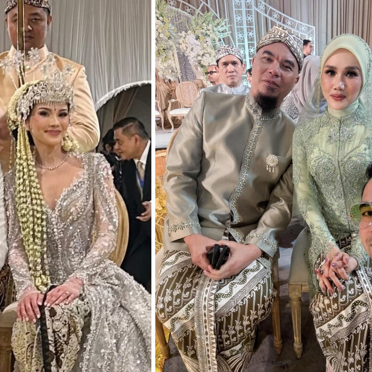 7 Potret Mulan Jameela di acara akad nikah Al Ghazali, warna bajunya mirip dengan Maia Estianty