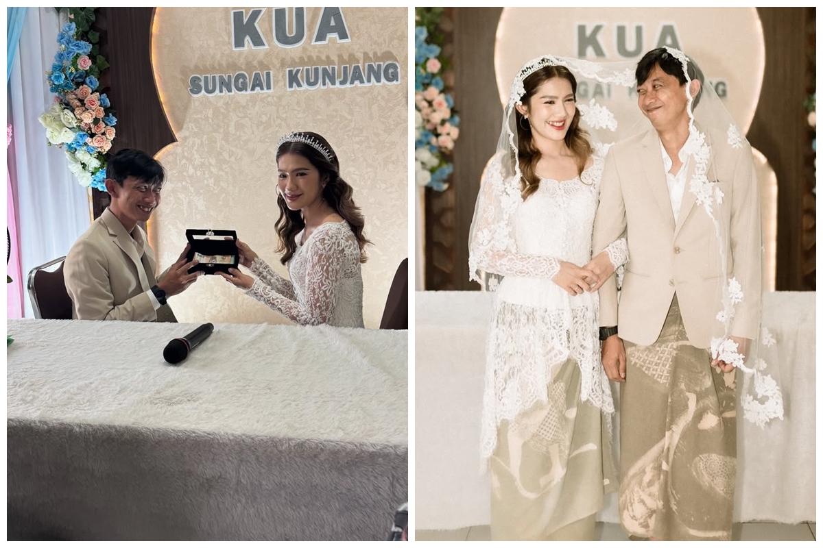 Hanya digelar sederhana di KUA, ini 9 potret akad nikah Yono Bakrie dan Vini Caroline