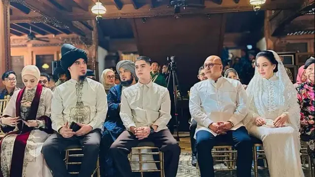 6 Potret kebersamaan Mulan Jameela dan Maia Estianty di pernikahan Al Ghazali, viral saat salaman