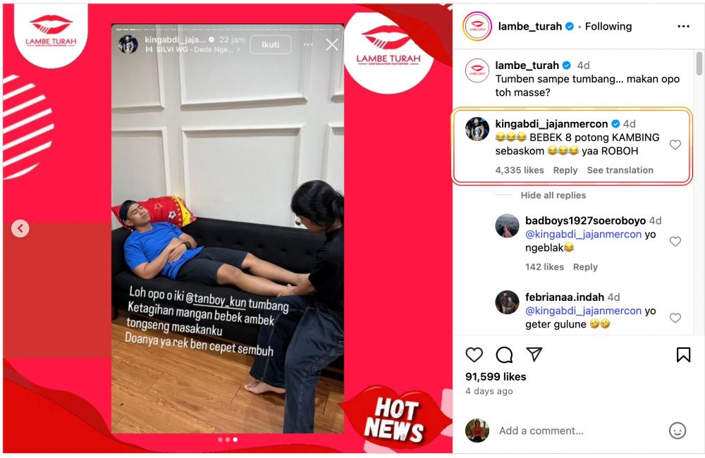 Tanboy Kun tumbang usai mukbang bebek goreng King Abdi, ini yang perlu diwaspadai saat makan-makan