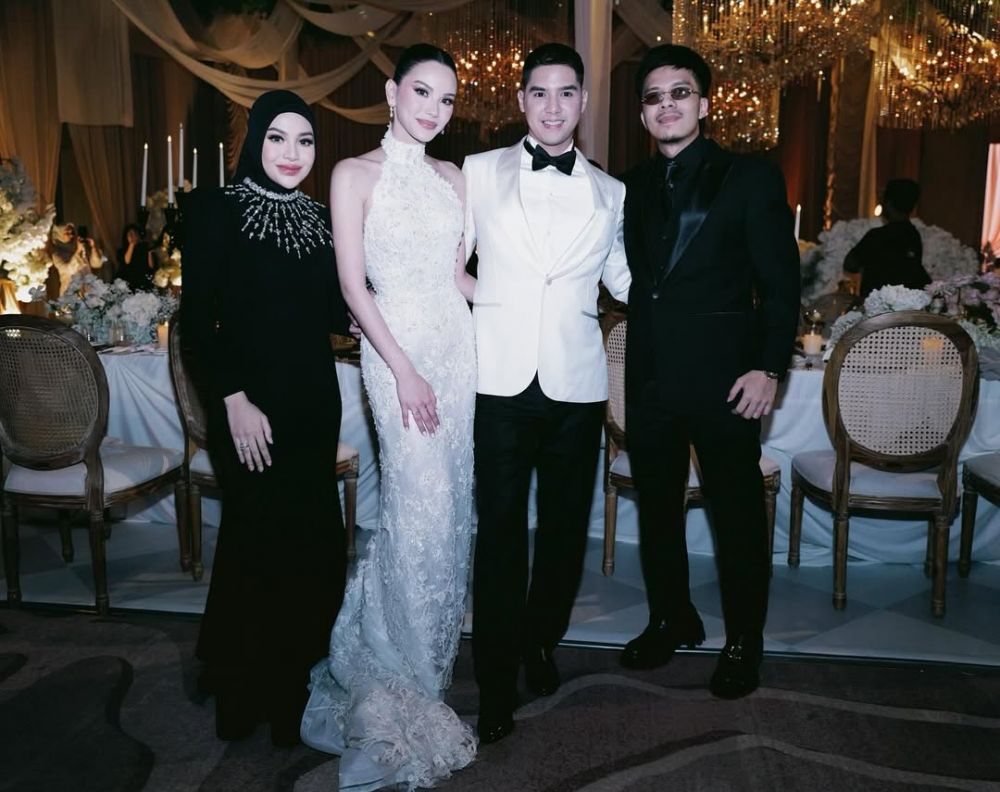 Potret 9 selebriti hadiri intimate dinner party Al Ghazali dan Alyssa Daguise, elegan dengan dresscode