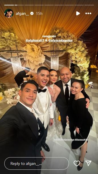 Potret 9 selebriti hadiri intimate dinner party Al Ghazali dan Alyssa Daguise, elegan dengan dresscode