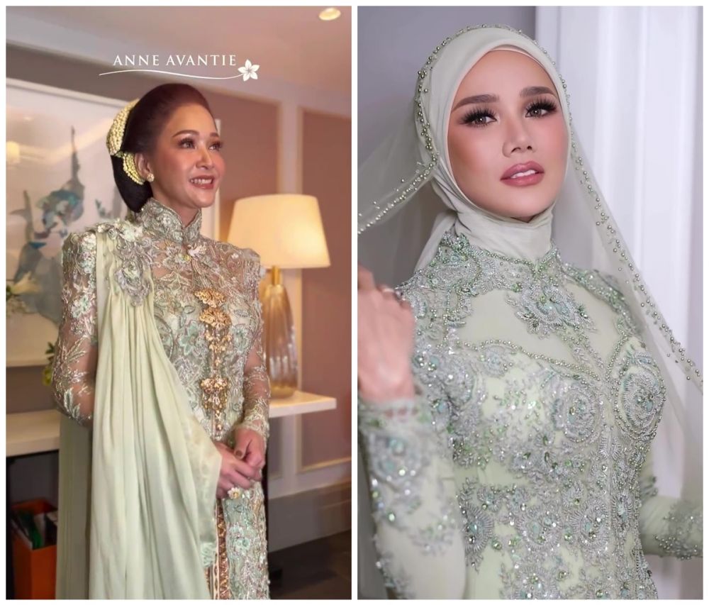 Sama-sama pakai smokey eyes, 7 beda gaya makeup Maia Estianty & Mulan Jameela di pernikahan Al Ghazali