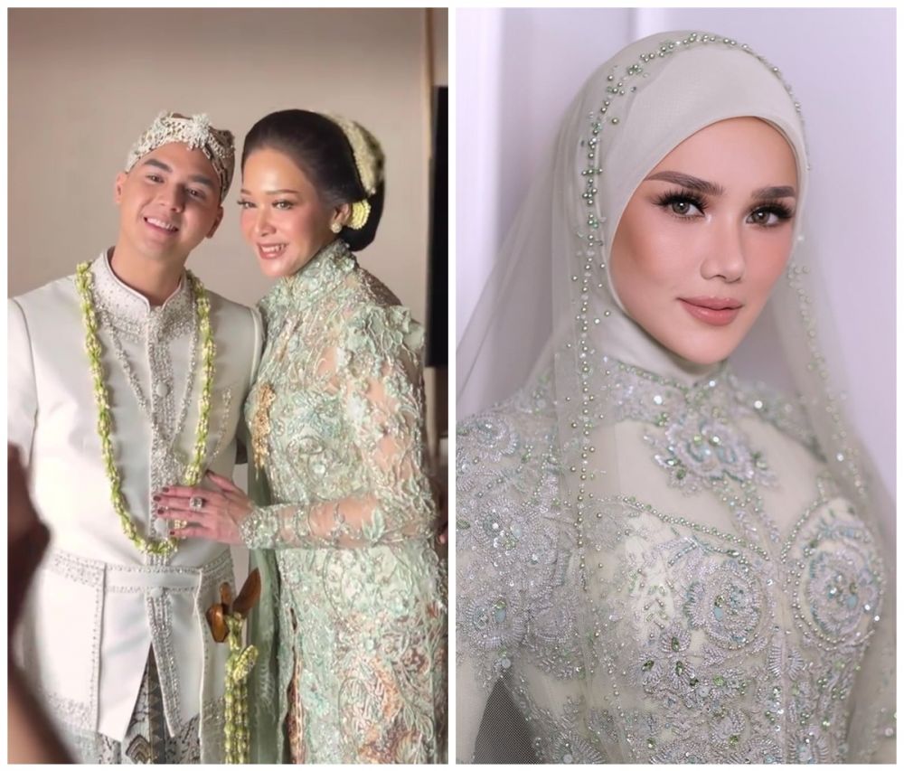 Sama-sama pakai smokey eyes, 7 beda gaya makeup Maia Estianty & Mulan Jameela di pernikahan Al Ghazali