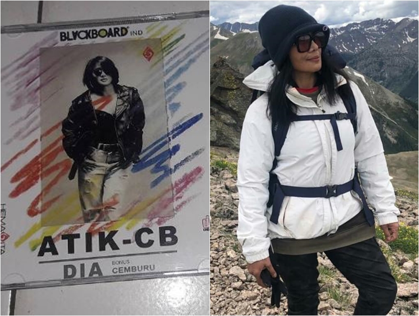 11 Potret Atiek CB di sampul album dan kini ini gayanya nggak berubah, kacamata hitam selalu on point