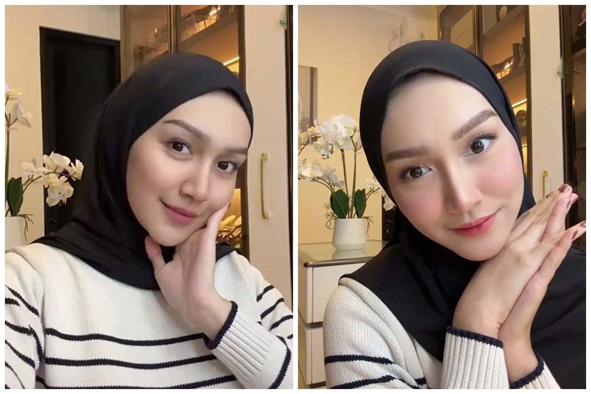 Total harga alat riasnya nyaris Rp10 juta, 9 potret daily makeup Melody Prima, hasilnya flawless pol