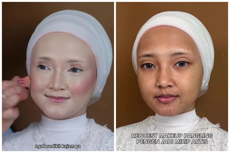 Request makeup bikin pangling, transformasi cewek dirias bold classic hasilnya mirip Siti Nurhaliza