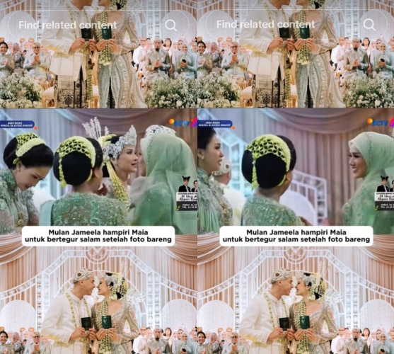 Mulan Jameela kembali ajak salaman Maia Estianty usai akad Al, ekspresi istri Irwan Mussry disorot