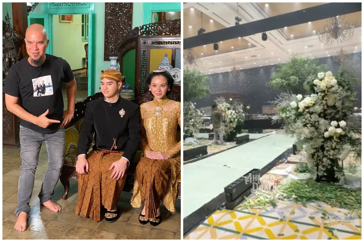 9 Potret penampakan dekorasi ngunduh mantu Al Ghazali, Ahmad Dhani pasang stupa Borobudur