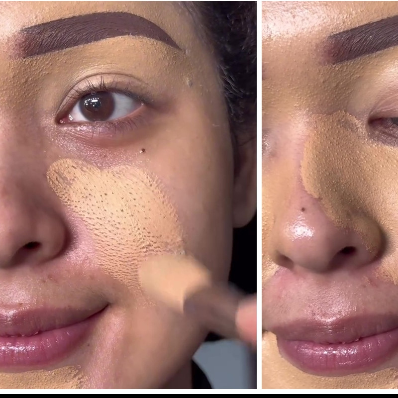 Jangan asal diusap, ini trik aplikasikan foundation pakai kuas agar maksimal samarkan pori-pori