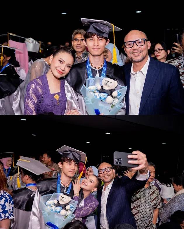 7 Momen wisuda SMA Rizky Langit anak Rossa dan Yoyo Padi, rayakan dengan selfie bareng