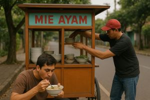 Cara membuat mie ayam sederhana ala kaki lima, lengkap dengan minyak ayam dan sambal