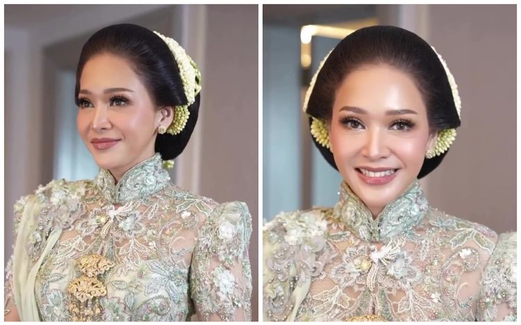 Elegan dengan berlian miliaran rupiah, Maia Estianty cuma pakai lipstik Rp20 ribuan di akad Al Ghazali