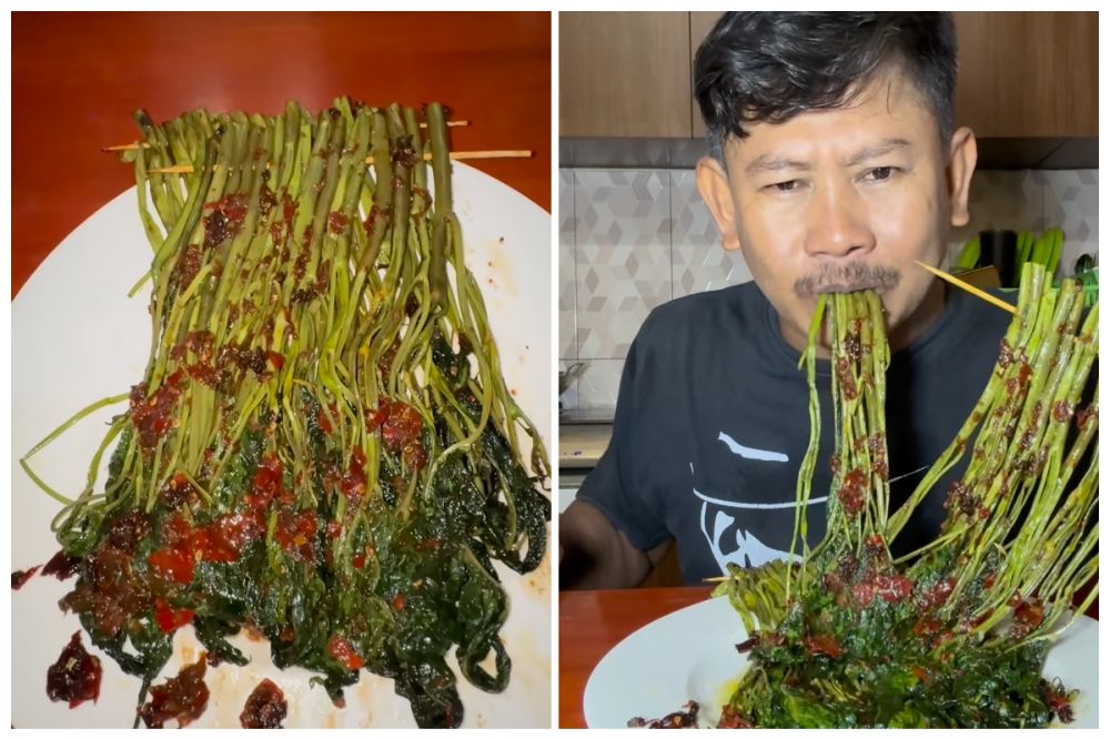 Resep sate kangkung, cara baru makan sayur yang murah dan bikinnya simpel banget