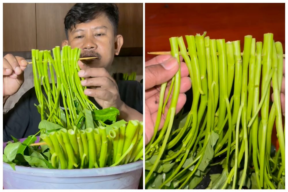 Resep sate kangkung, cara baru makan sayur yang murah dan bikinnya simpel banget