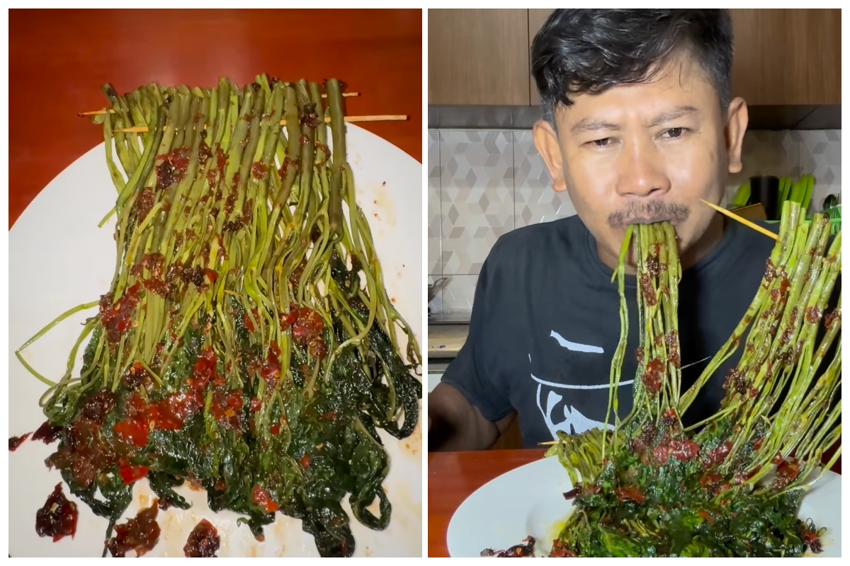 Resep sate kangkung, cara baru makan sayur yang murah dan bikinnya simpel banget