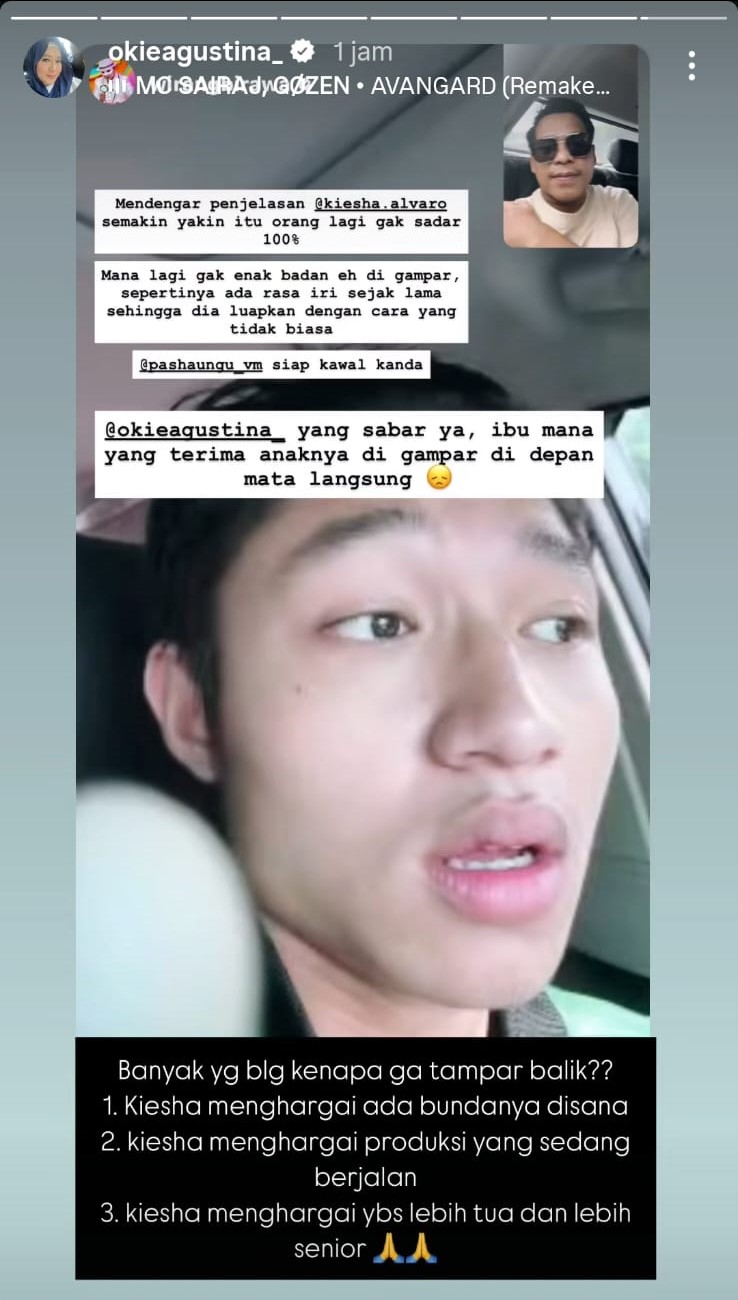 Makin memanas, Pasha Ungu pertanyakan alasan Dimas Anggara tampar Kiesha Alvaro