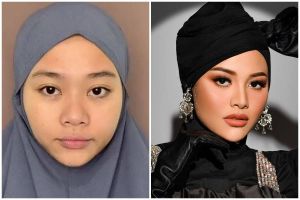 Wajahnya bak kakak dan adik, transformasi wanita makeup ala Aurel Hermansyah ini hasilnya mirip pol