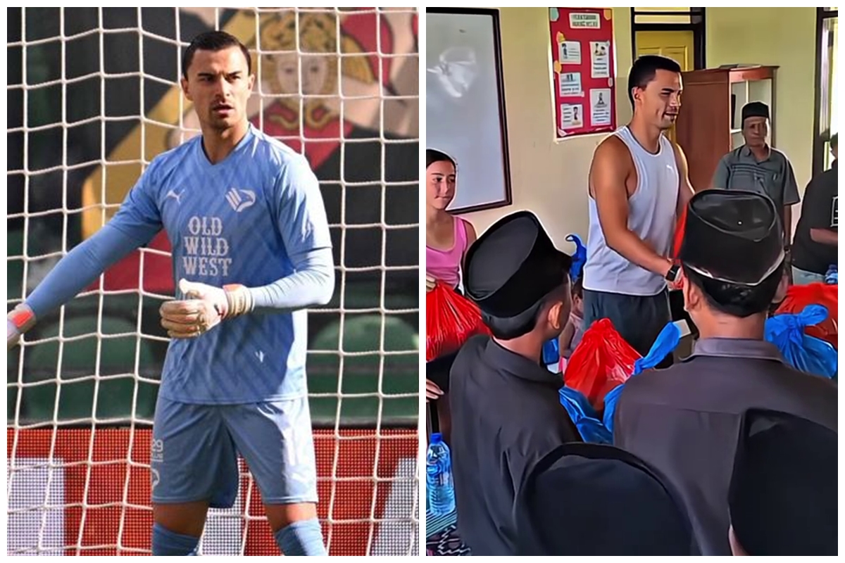 9 Potret Emil Audero pulang kampung ke Lombok, main bola dengan anak-anak sampai bagi-bagi sembako