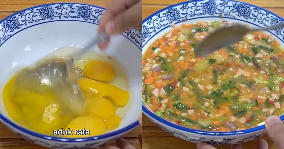 Nggak perlu sayur, ini trik bikin telur dadar tebal dan lembut