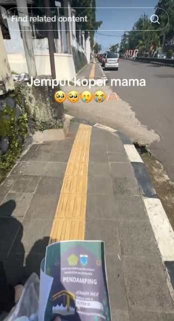 Gagal sambut ibu pulang haji, anak ini hanya bisa jemput kopernya, kisah di baliknya bikin pilu