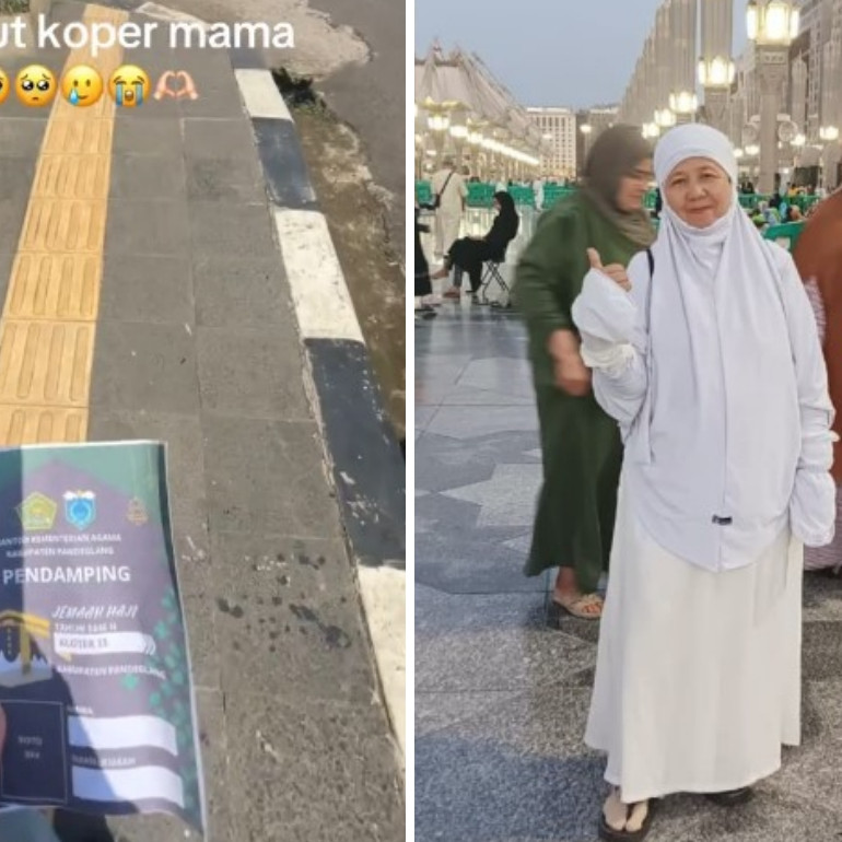 Gagal sambut ibu pulang haji, anak ini hanya bisa jemput kopernya, kisah di baliknya bikin pilu