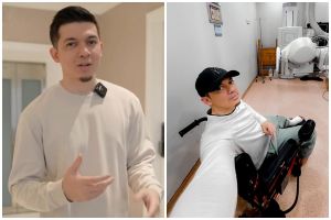7 Potret kondisi terbaru Irwansyah pasca alami patah tulang, jalan dibantu pakai tongkat