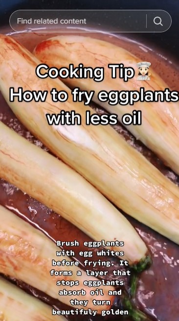 Baru tahu, putih telur jadi senjata rahasia biar terong goreng nggak berminyak